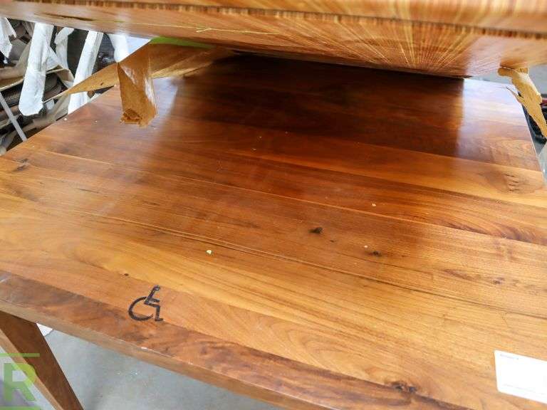 Wood Table, 40" x 40" and Wood Table Top, 48" x 30" Roller Auctions