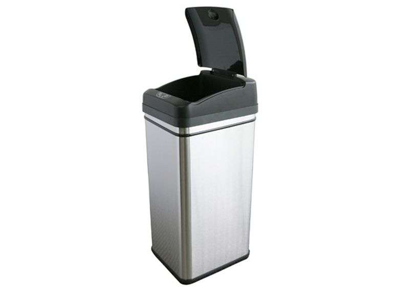 iTouchless 13 Gallon Automatic Stainless Steel Trash Can, Model DZT13P