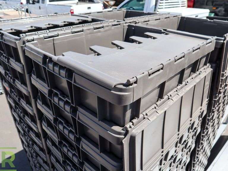 Pallet of Plastic Totes Roller Auctions