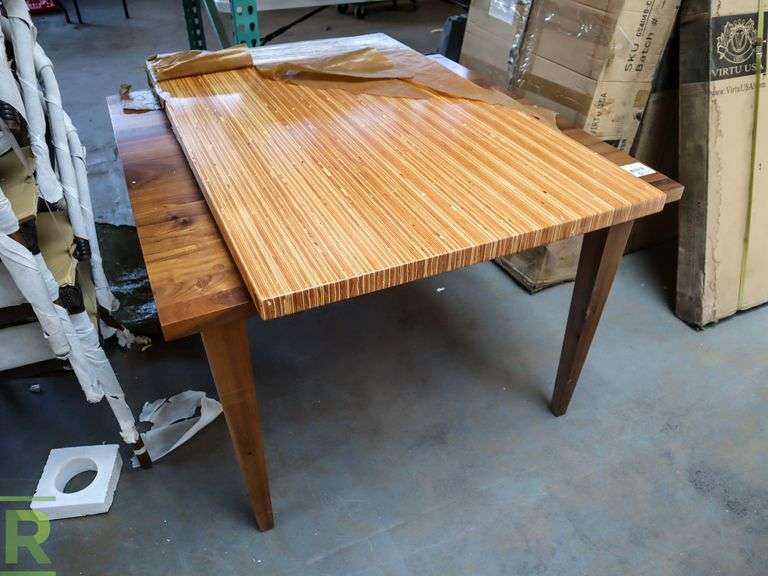 Wood Table, 40" x 40" and Wood Table Top, 48" x 30" Roller Auctions