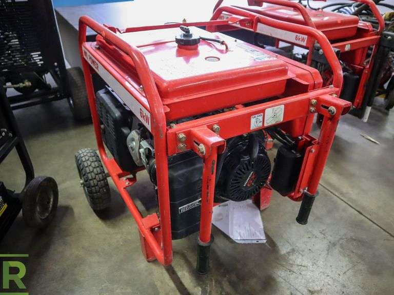 MQ Power GA6HR Generator, Honda Gas, Showing 412 Hours Roller Auctions
