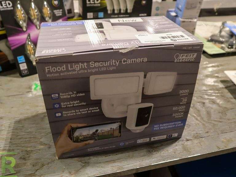 Feit Electric Flood Light Security Camera, Motion Activated Ultra