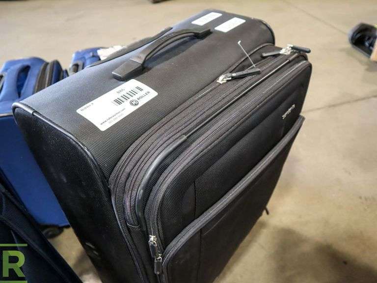 (2) Samsonite Renew SoftSide 2PC Luggage Set Black Used Roller