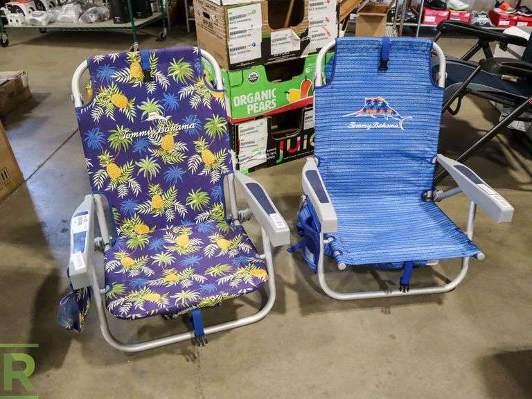 (1) Tommy Bahama Beach Chair Ocean Blue Like New (1) Tommy Bahama