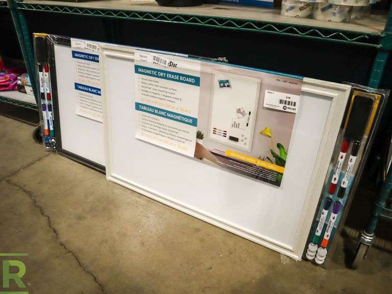 (1) MessageStor 24" x 36" Dry Erase Board Includes; 6 1