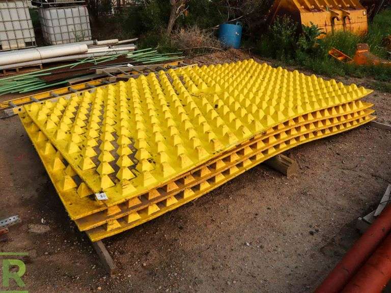 (4) Concrete Rumble Construction Pads, 7' x 12' Roller Auctions