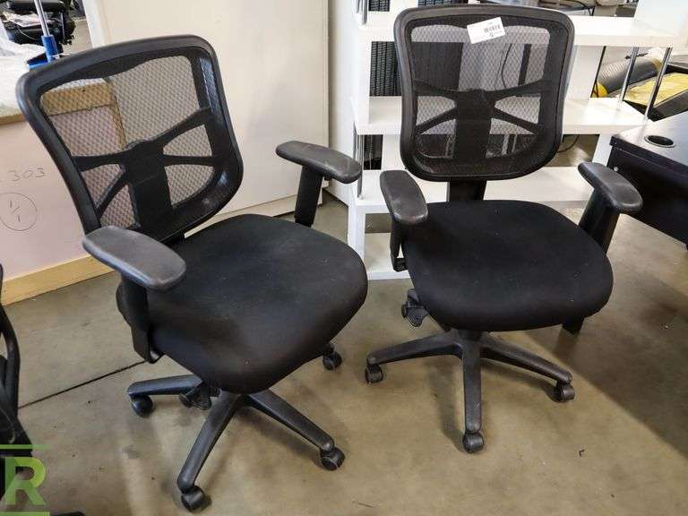 (2) Alera MeshBack Office Chairs Roller Auctions