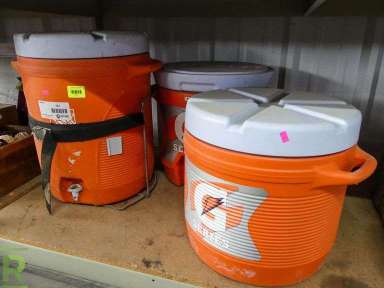 (3) 5Gallon Water Jugs Roller Auctions