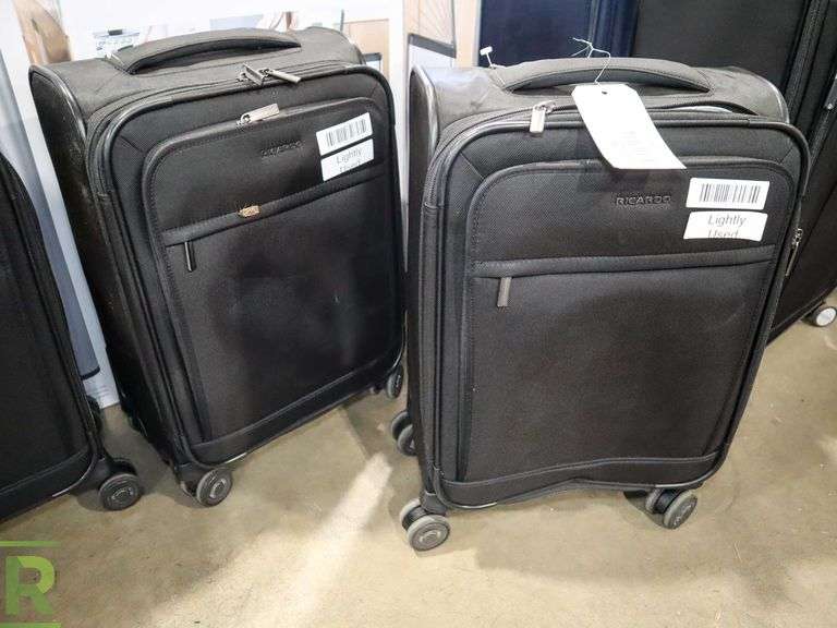 (2) Ricardo Oceanside Soft Shell CarryOn Luggage Black Lightly
