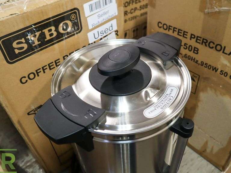 SYBO Electric Coffee Hot Water Urn 50CUP 8 L, SRCP50B /New/Open
