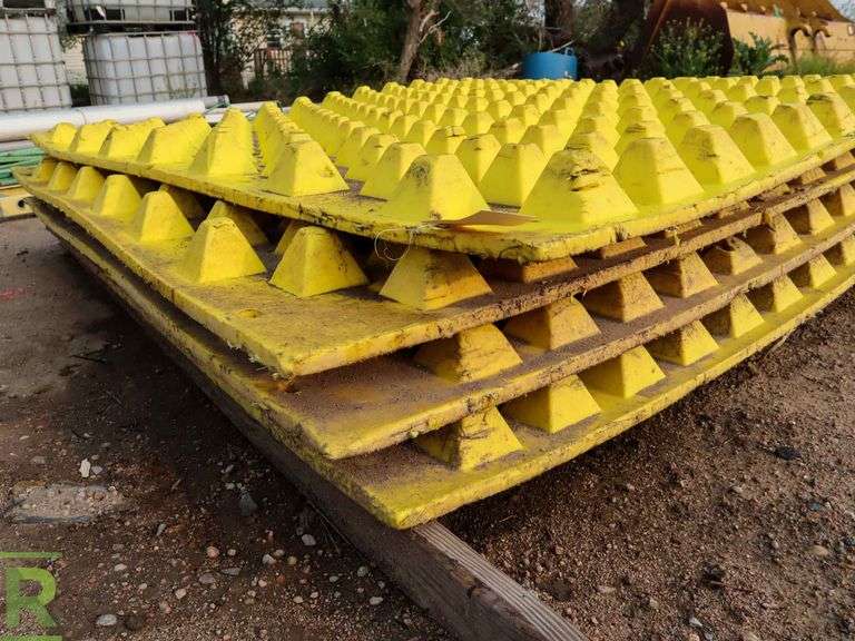 (4) Concrete Rumble Construction Pads, 7' x 12' Roller Auctions