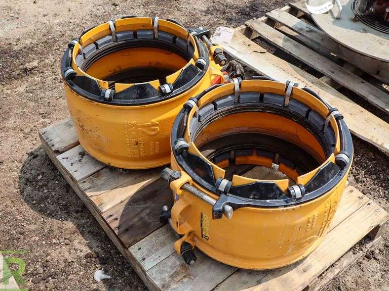 (2) Romac 12" Pipe Fittings, (2) 2" Romac Pipe Fittings Roller Auctions