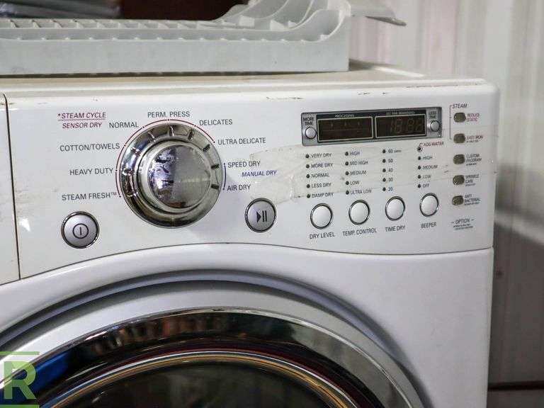 LG DLEX7177WM Steam Dryer with Pedestal Roller Auctions