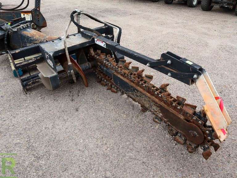McMillen 1525 5ft Hydraulic Trencher Attachment To Fit Skid Steer Loader Roller Auctions