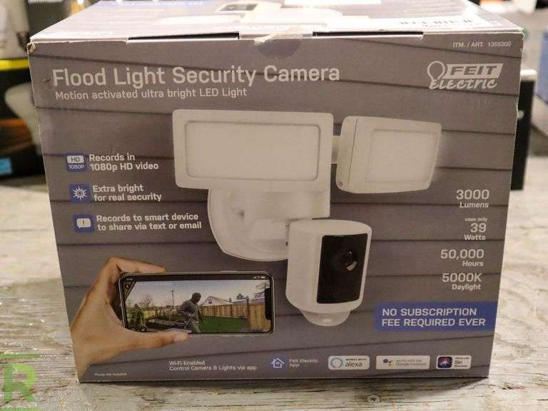 Feit Electric Flood Light Security Camera, Motion Activated Ultra
