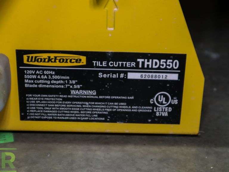 Workforce THD550 Tile Cutter Roller Auctions