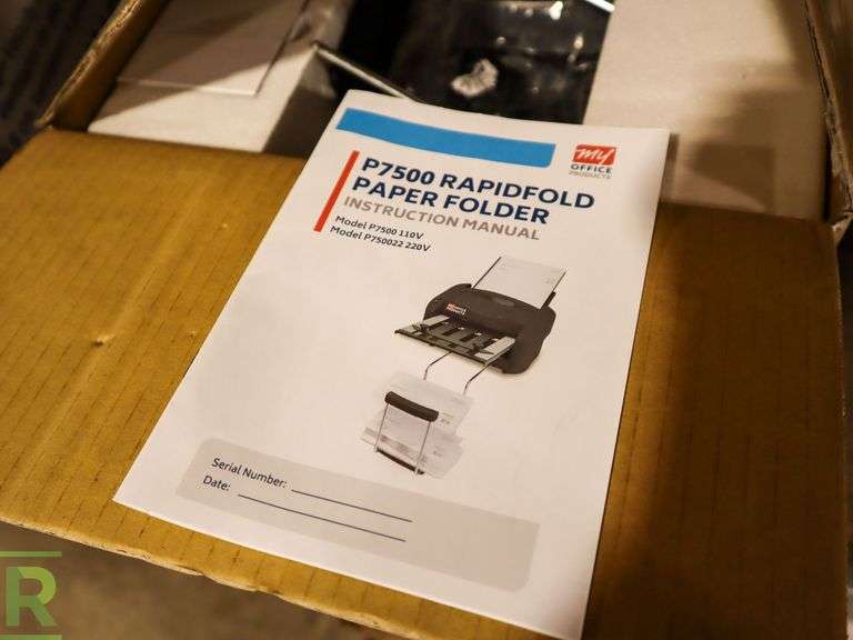 My Office Products P7500 Rapid Fold Automatic Paper Folder Roller