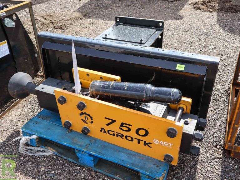 New Agrotk 750 Hydraulic Drop Hammer Attachment to Fit Skid Steer