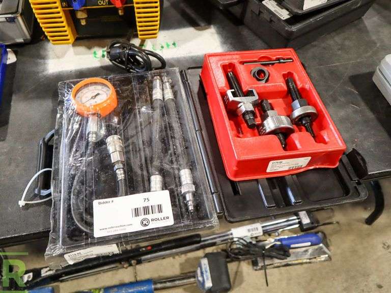 SnapOn Compressor Set Gauge and Steering Wheel and Alternator Pully