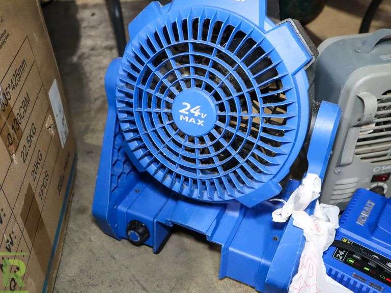 Kobalt Cordless Fan, Radio / Air Compressor, (2) Batteries, Chargers,  Electric Space Heater - Roller Auctions
