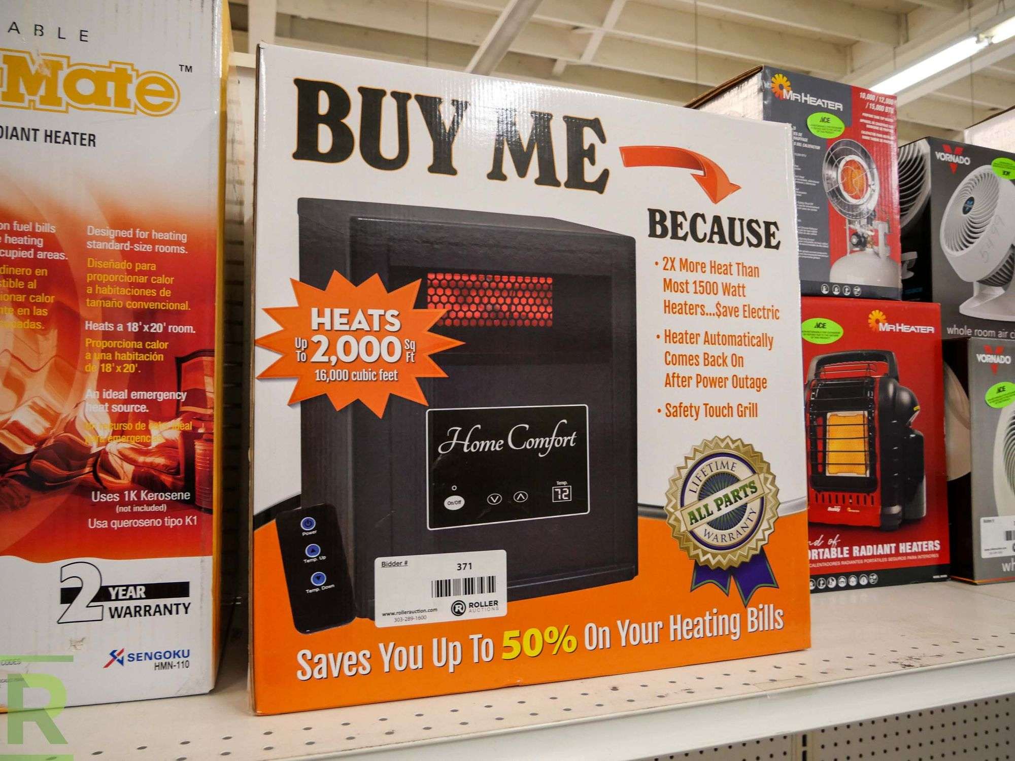 Heat Forless Electric Heater With Remote - Roller Auctions