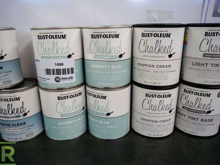 (15) Quarts of Rustoleum Chalked Ultra Matte Paint, Assorted Colors