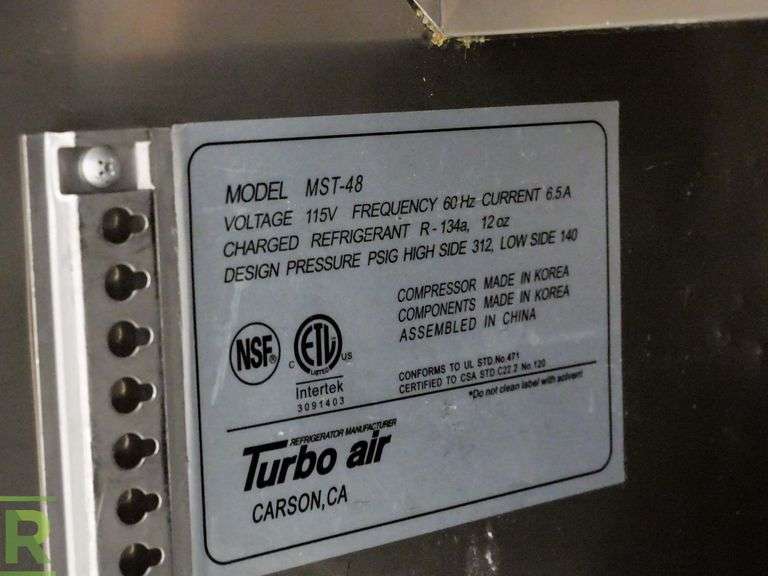Turbo Air MST48 Refrigerated Sandwich Prep, Turns On Not Cooling