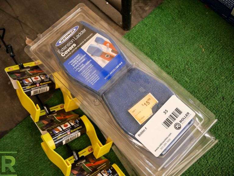 (3) Werner AC192 Extension Ladder Covers and (6) Box Town XLLCA001