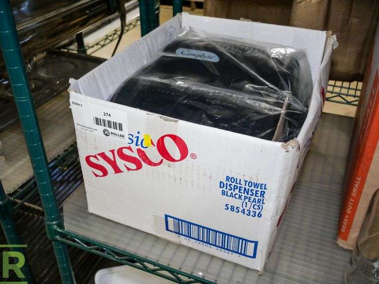 Sysco 5854336 Complete Roll Towel Dispenser Roller Auctions