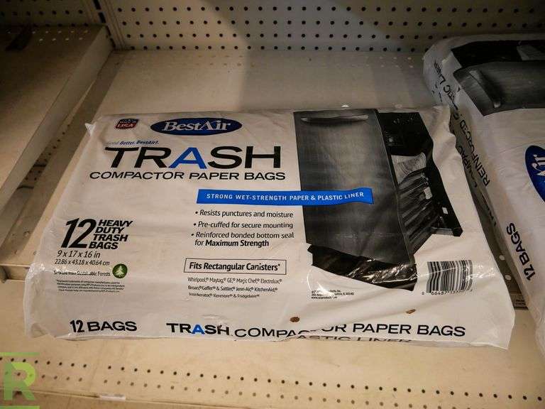 (4) Bags of Best Air Trash Compactor Paper Bags Roller Auctions