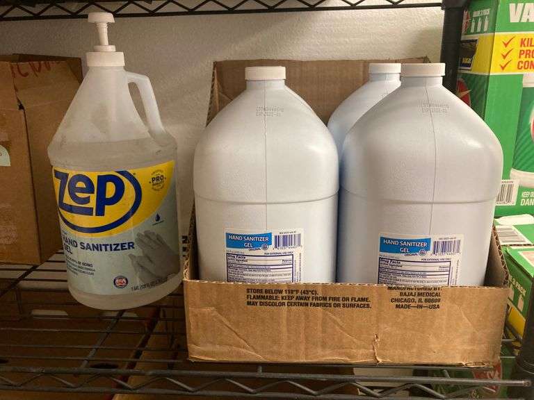(4) 1 Gallon Hand Sanitizer Gel (1) Gallon ZEP Hand Sanitizer Gel