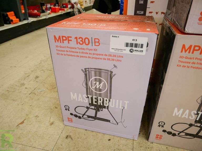 Masterbuilt MPF130B 30Qt Propane Turkey Fryer Kit Roller Auctions