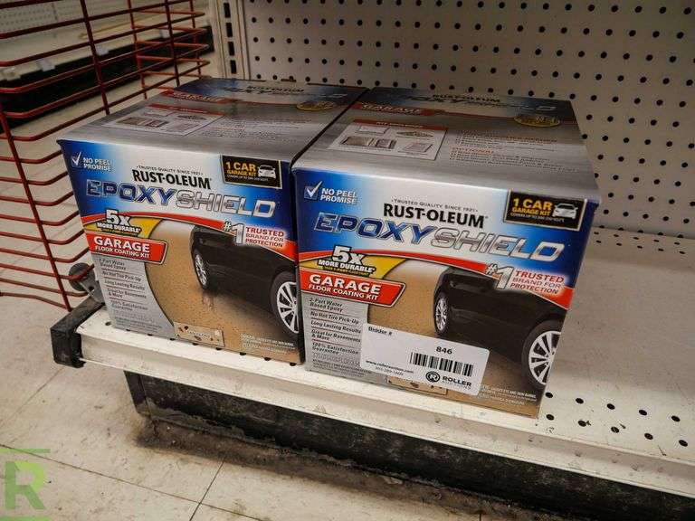 (2) Boxes of Rustoleum Epoxy Shield Garage Floor Coating, Tan Gloss