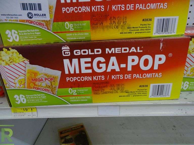 (3) Boxes of Gold Medal megaPop Popcorn Kits (Expired 7/8/2022
