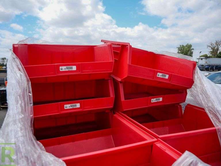 Pallet of Plastic Akro Bins Roller Auctions