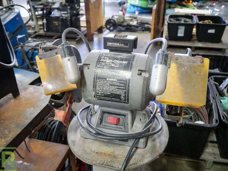 Craftsman 6" Bench Grinder on Stand Roller Auctions
