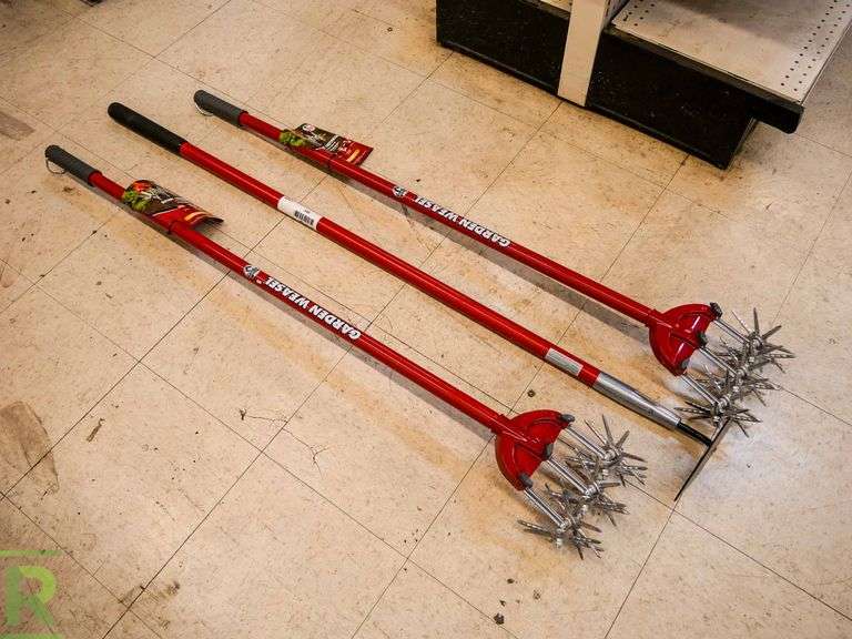 (2) Garden Weasel Rotary Cultivators and ACE Garden Hoe Roller Auctions