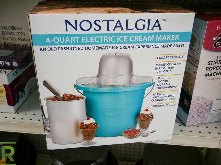 Nostalgia 4Qt Electric Ice Cream Maker Roller Auctions