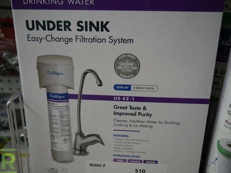 (3) Culligan Under Sink Water Filtration System and Filters Roller