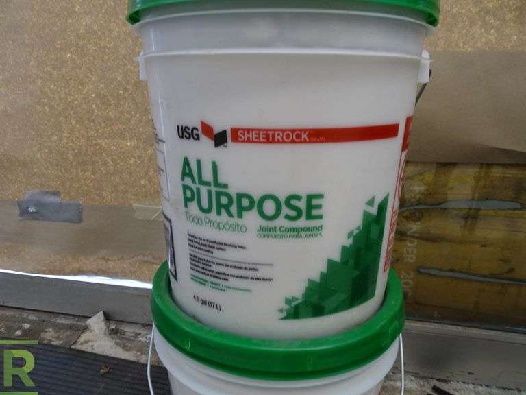 3 4 5 Gallon Buckets Of USG All Purpose Joint Compound Roller Auctions 3-4-5-gallon-buckets-of-usg-all-purpose-joint-compound-roller-auctions
