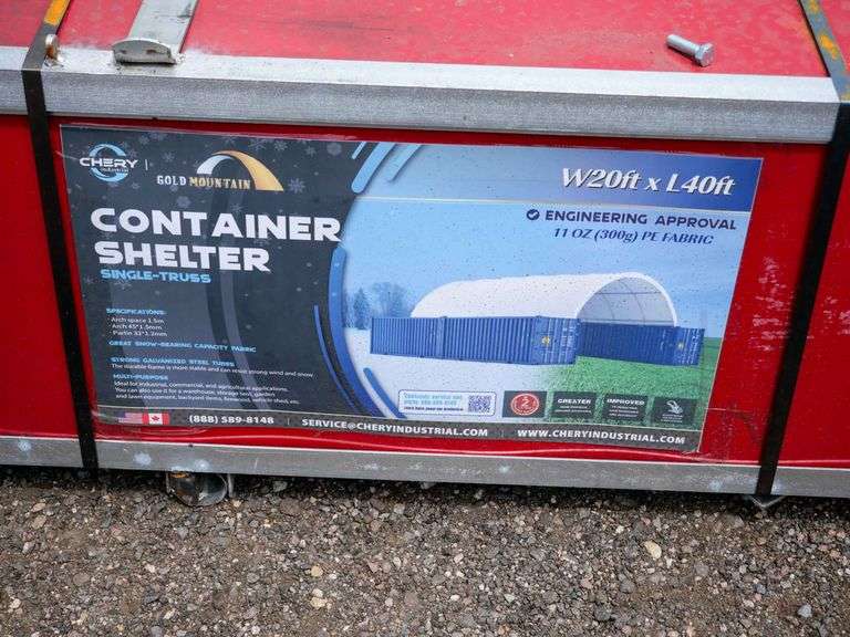New Gold Mountain C2040 Dome Container Shelter, 20