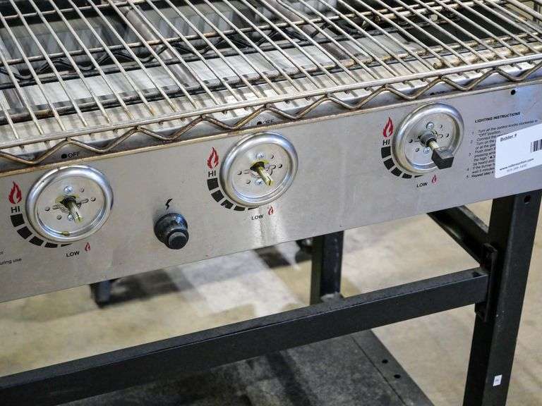 Bass Pro Cab 36"4BGC Propane Grill on Casters and Big John Grill Bass