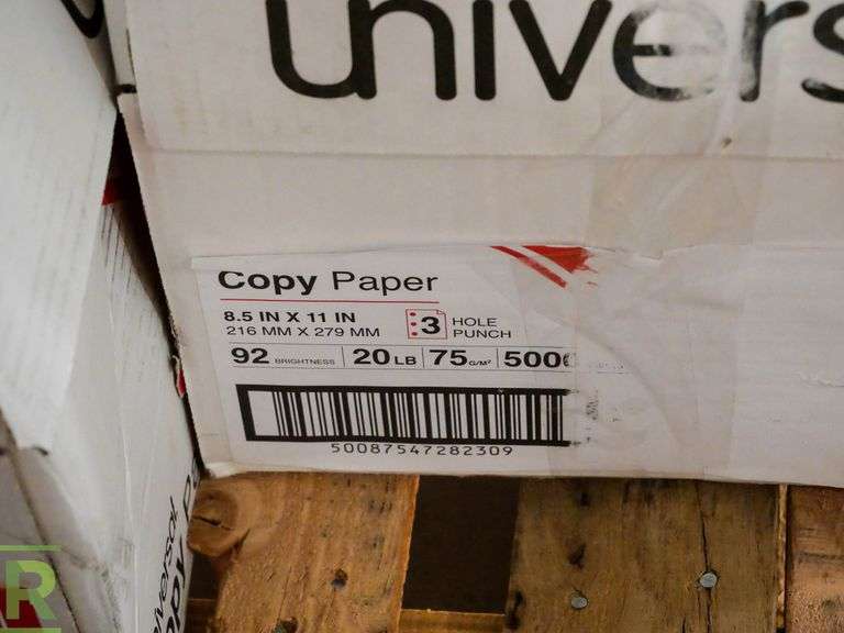 Pallet of Copy Paper, 20lbs Roller Auctions