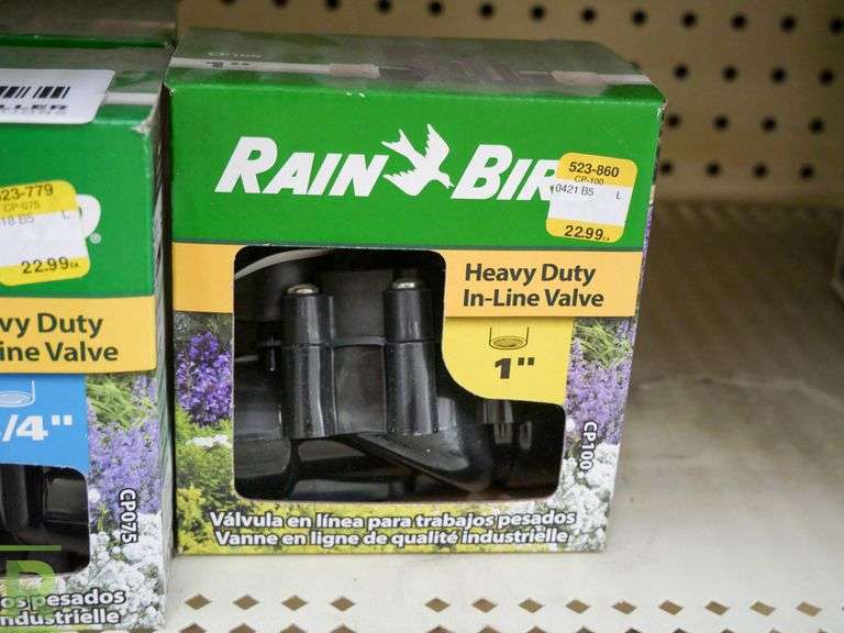 (3) Rain Bird Inline Valves, CP075, CP100 - Roller Auctions