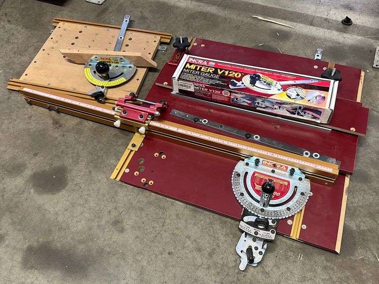 Incra Miter 5000 and Miter V120 Table Saw Miter Gauges Roller Auctions