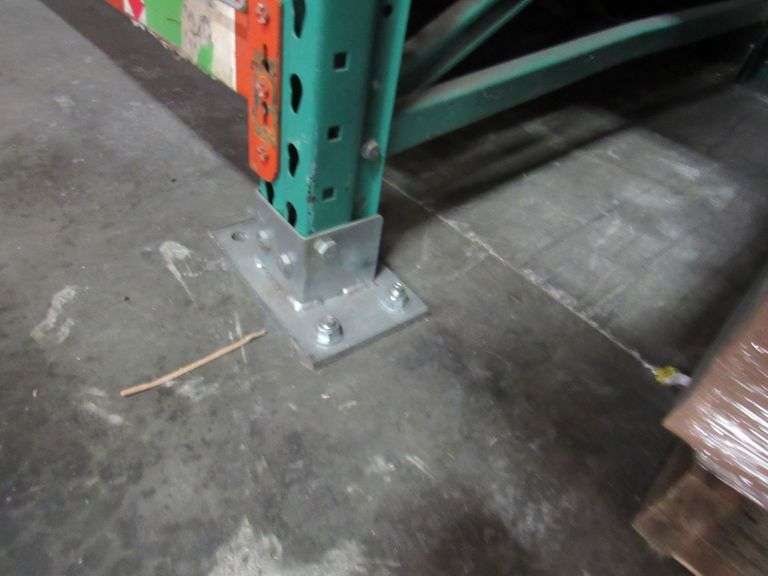 EMPTY PALLET RACK, TEAR DROP STYLE, W/WIRE DECK INSERTS, APPROX. 8' X