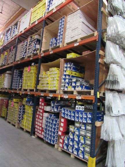 EMPTY PALLET RACK, TEAR DROP STYLE, APPROX. 8' X 42