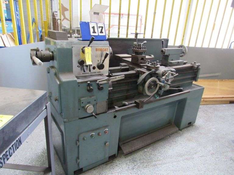 GOODWAY BOBCAT ENGINE LATHE, MDL GW1440, MISSING CHUCK, WITH TOOL
