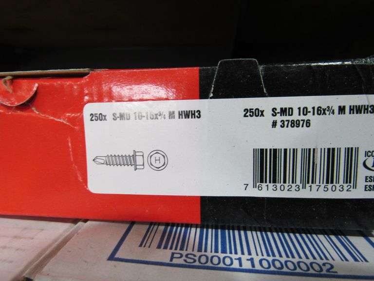 (4) BOXES OF HILTI 10 SELF TAPPING SCREWS, APPROX. (10,000) Rosen