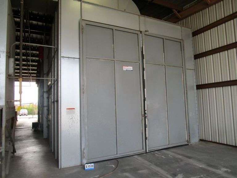 GLOBAL FINISHING SYSTEMS DRIVE THROUGH PAINT BOOTH, APPROX. 54' X 18' X